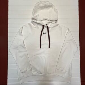 Under Armour White Sweatshirt Pocket Hoodie Size XL